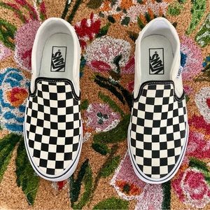 Vans Classic Slip On Checkerboard Sneaker (new condition)